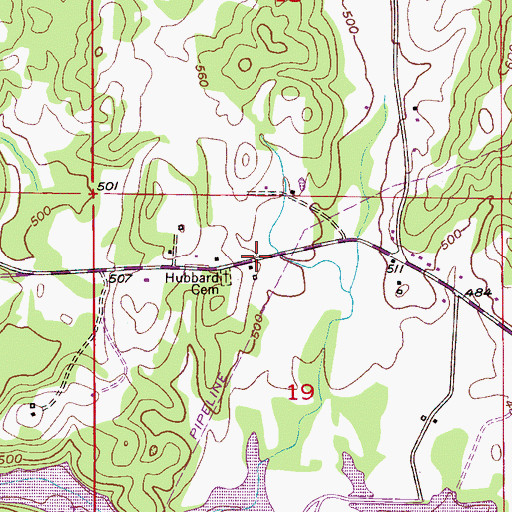Topographic Map of Pineview Post Office (historical), AL