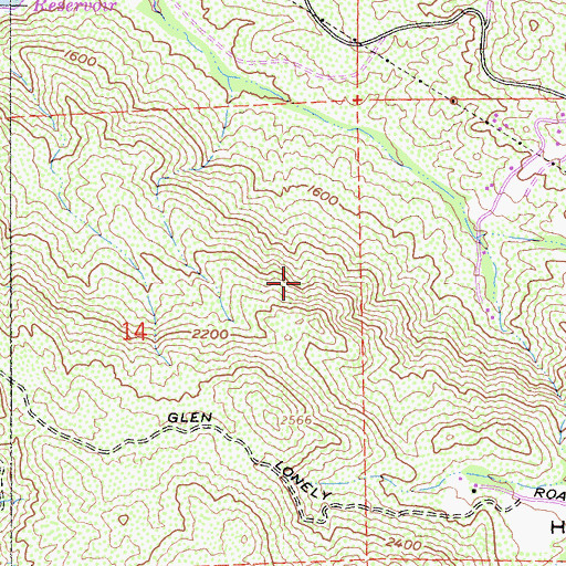 Topographic Map of Wettleson Prospect, CA