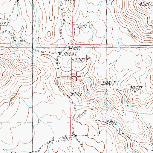 Topographic Map of Blue Canyon, AZ