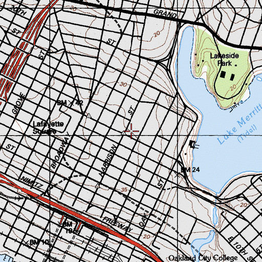 Topographic Map of Alice Arts Center, CA