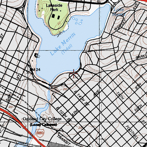 Topographic Map of Athol Plaza, CA