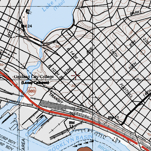 Topographic Map of Clinton Square, CA