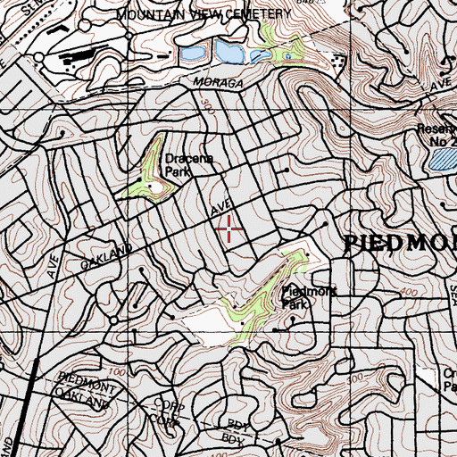 Topographic Map of Havens Playground, CA