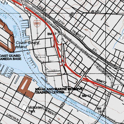 Topographic Map of Kennedy Tract Park, CA