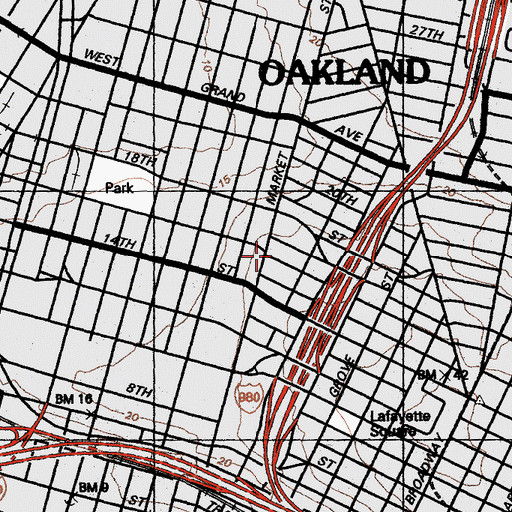 Topographic Map of Marston Campbell Park, CA