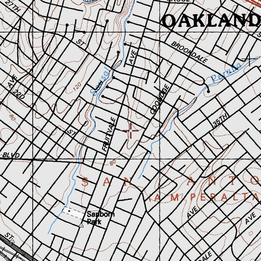Topographic Map of Patten University, CA