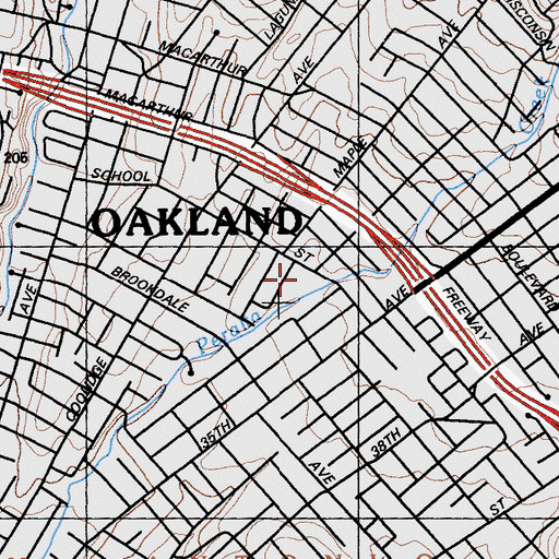 Topographic Map of Shiloh Christian Academy, CA