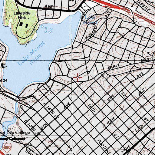 Topographic Map of Smith Park, CA