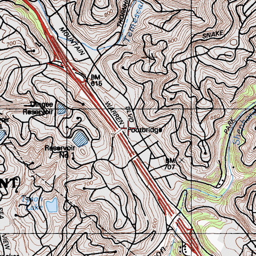 Topographic Map of Station E Post Office, CA