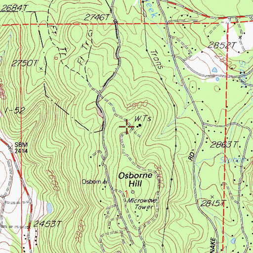 Topographic Map of Centennial Mine, CA