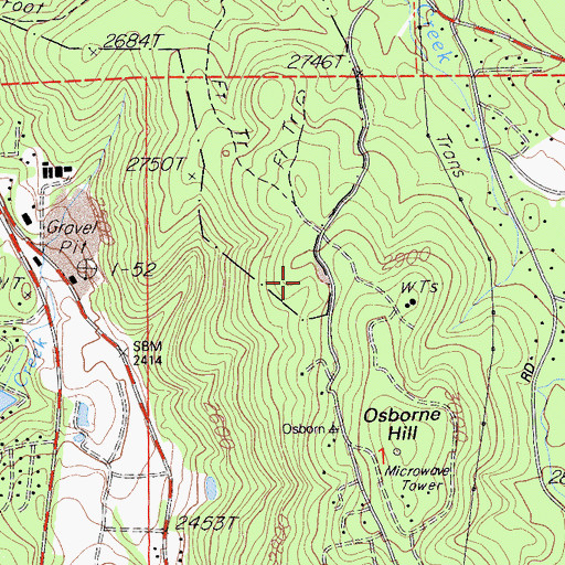 Topographic Map of Conlan Mine, CA