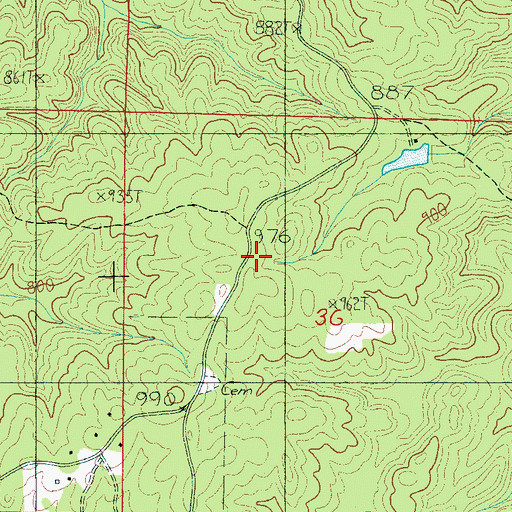 Topographic Map of Smelley Post Office, AL