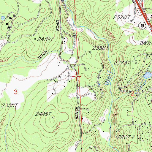 Topographic Map of Homeward Bound Mine, CA