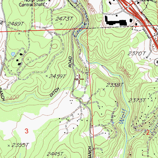 Topographic Map of Lone Jack Mine, CA