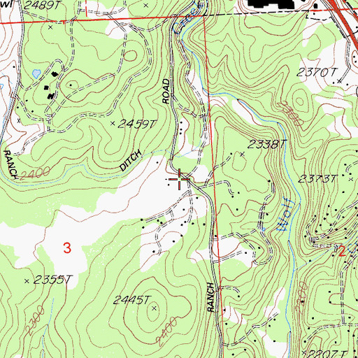 Topographic Map of Wisconsin Mine, CA