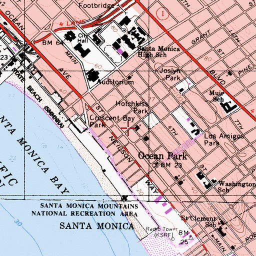 Topographic Map of The Church of Jesus Christ of Latter Day Saints, CA