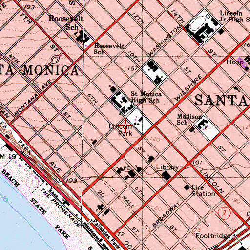 Topographic Map of Joslyn Hall, CA