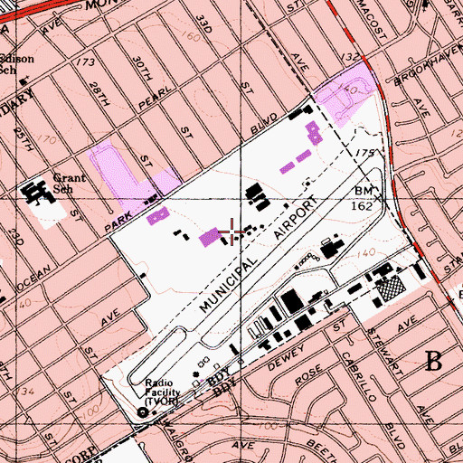 Topographic Map of Museum of Flying, CA
