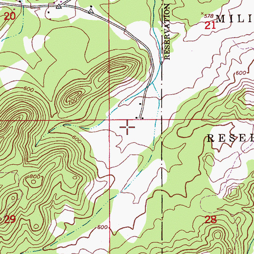 Topographic Map of Womack Post Office (historical), AL