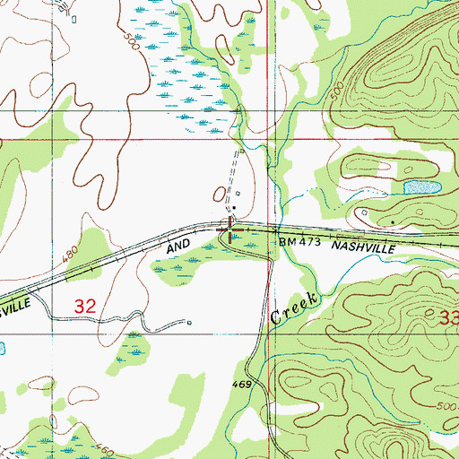 Topographic Map of Wynette Post Office (historical), AL