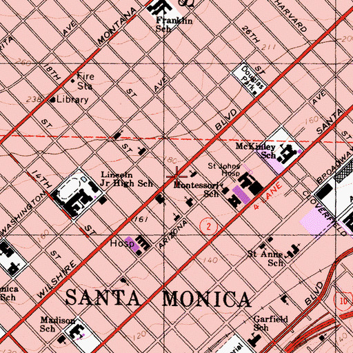 Topographic Map of The Lighthouse Church, CA