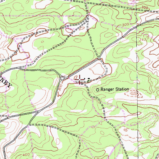 Topographic Map of Hennekens Ranch, CA