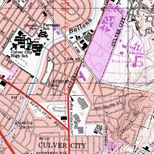 Topographic Map of Raintree Plaza Shopping Center, CA
