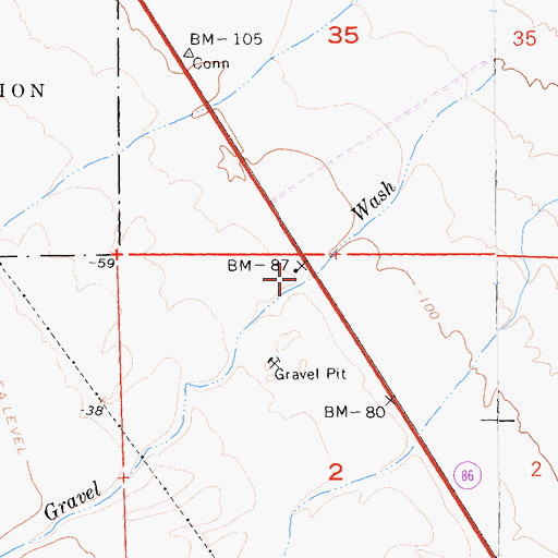 Topographic Map of Salton Sea Service Station, CA