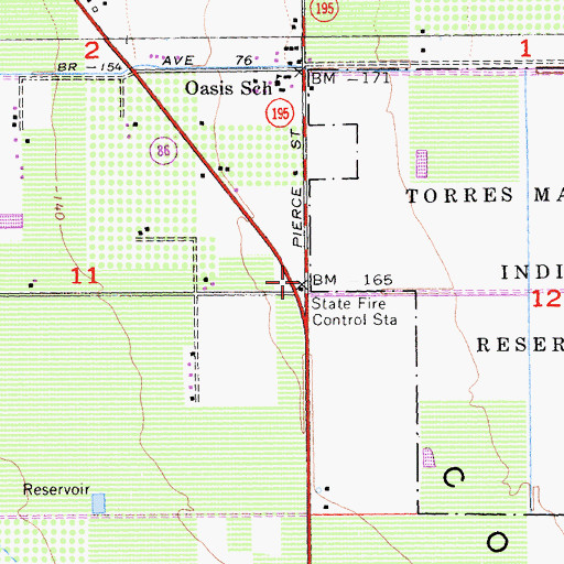 Topographic Map of Oriols Service Station, CA