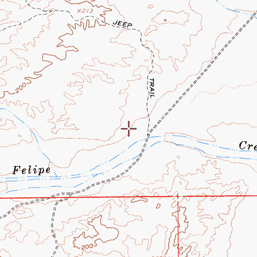 Topographic Map of Barrel Spring, CA