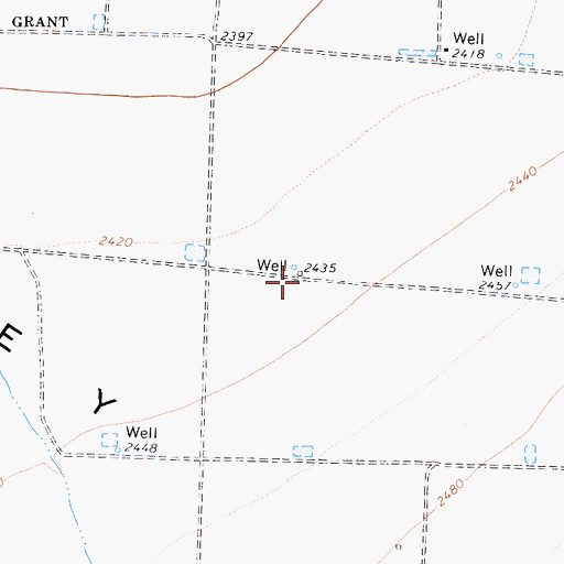 Topographic Map of Coulter Ranch (historical), CA