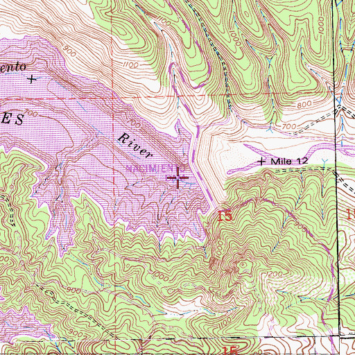Topographic Map of Nacimiento Dam, CA