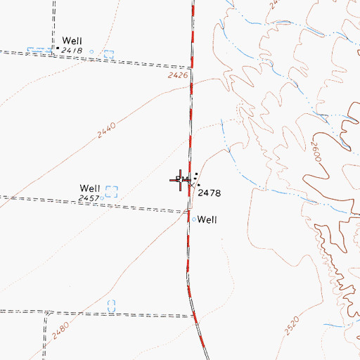 Topographic Map of Whitner Ranch, CA