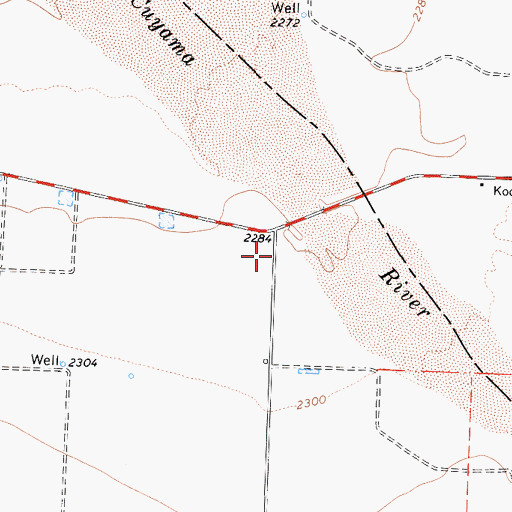 Topographic Map of Cuyama School (historical), CA