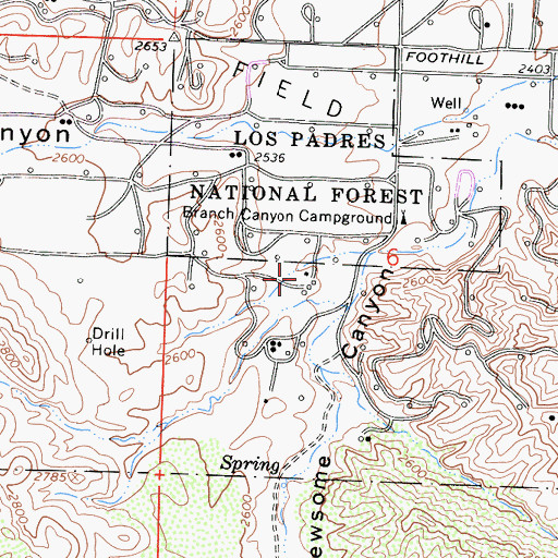 Topographic Map of Johnson Ranch (historical), CA