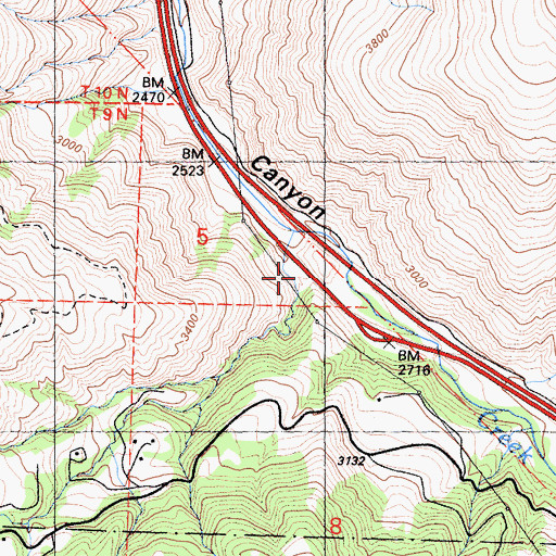 Topographic Map of Oak Glen Highway Maintenance Station (historical), CA