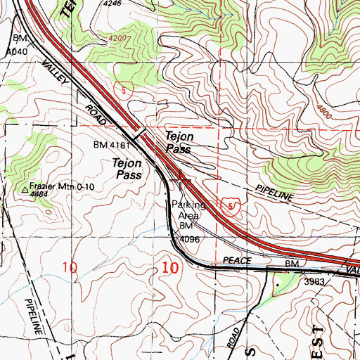 Topographic Map of Holland Summit (historical), CA