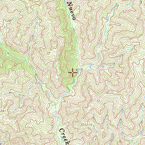 Topographic Map of Bear Creek, CA