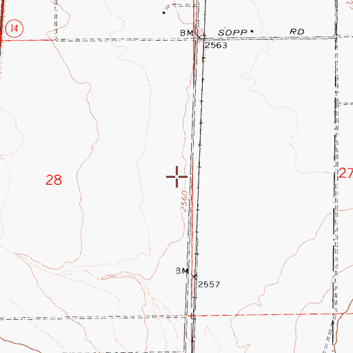 Topographic Map of Eaires (historical), CA