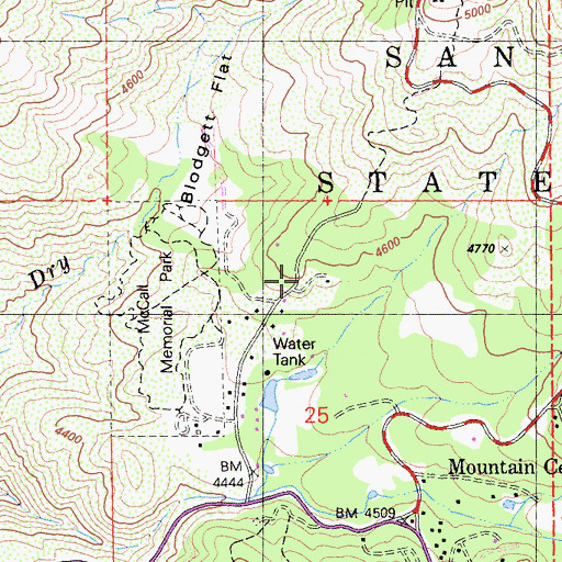Topographic Map of Wassel Ranch, CA