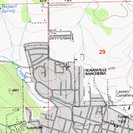 Topographic Map of Calvary Baptist Church, CA