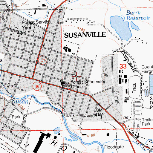 Topographic Map of Church of Christ, CA