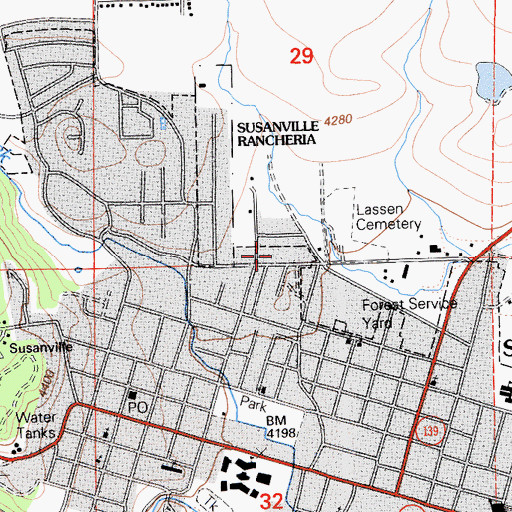 Topographic Map of Compton Park, CA