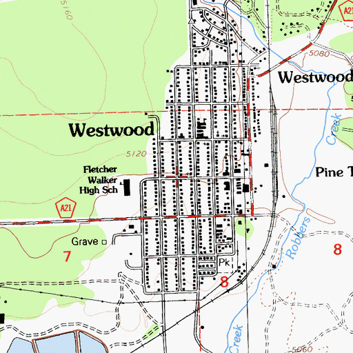 Topographic Map of First Baptist Church, CA