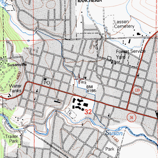 Topographic Map of Good Shepherd Episcopal Church, CA