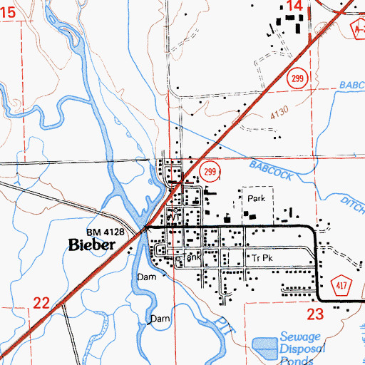 Topographic Map of Grace Bible Church, CA