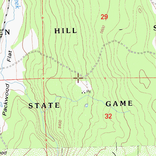Topographic Map of Hayden Hill-Silva Flat State Game Refuge, CA