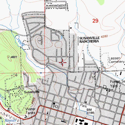 Topographic Map of Indian Heights Full Gospel Church, CA