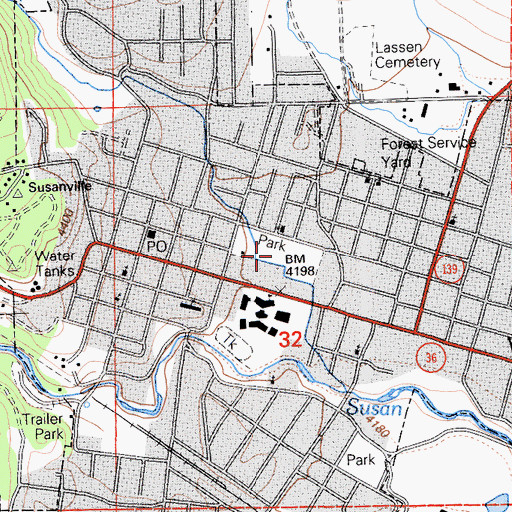 Topographic Map of Memorial Park, CA