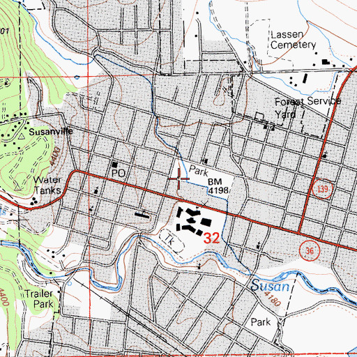 Topographic Map of Roop Fort (historical), CA